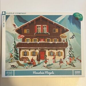 New York Puzzle Company- Mountain Moguls Jigsaw Puzzle - 1000 Pieces